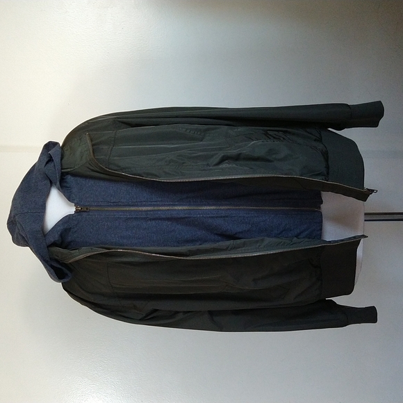 Torrid Anorak green bomber jacket hooded Windbreaker double zipper size 2 /2X - Picture 3 of 14